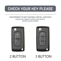 Coque de clé de voiture à 2 ou 3 boutons, étui de protection pour télécommande pliable pour Peugeot 207 307 407 SW 308 607, accessoires