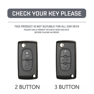 Coque de clé de voiture à 2 ou 3 boutons, étui de protection pour télécommande pliable pour Peugeot <span class=keywords><strong>207</strong></span> 307 407 <span class=keywords><strong>SW</strong></span> 308 607, accessoires - Product Image 2