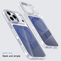 Coque Magnétique Transparente pour iPhone 18 17 16 Pro Max – Acrylique Haute Transparence avec Cadre Métallique pour Appareil Photo, Protection Intégrale Anti-Chute