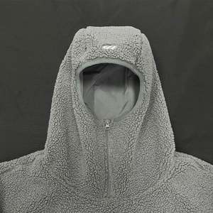 Customizable OEM <b>Men's</b> <b>Sherpa</b> Fleece Masked <b>Hoodie</b> Winter Streetwear Embroidery Customizable Winter Streetwear <b>Hoodie</b> <b>Men</b> - Product Image 2