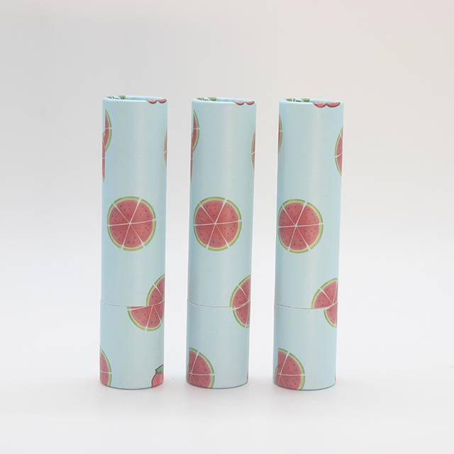 Manufacturer Fruit Printed Eco Friendly Biodegradable Empty Lipstick Paper Tube