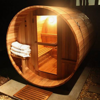 Fenêtres panoramiques pour 4-6 personnes Baril de spa à vapeur extérieur Salles de sauna