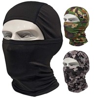 Balaclava personnalisée multi-pièces en polyester avec logo personnalisé, couleur unie, camouflage tricoté pour le ski, le cyclisme, la pêche - Respirant, imperméable, adulte