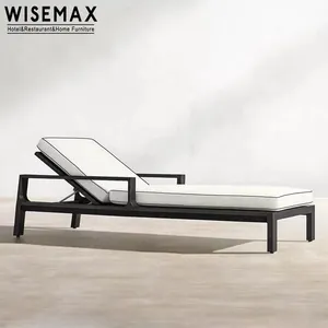 WISEMAX家具现代户外沙发床热卖铝花园露台休闲躺椅泳池边日光浴躺椅