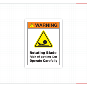 Panneau de signalisation de danger de lame rotative, risque de coupure, étiquette de sécurité, panneau de signalisation de danger pour machines industrielles - Product Image 1