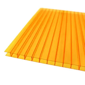 Etkinlik prop için PC turuncu UV koruma İkiz duvar polikarbonat levha
