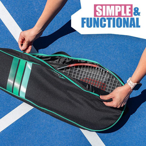 Échantillon gratuit : sac de raquette de tennis avec panneau arrière ventilé en tissu mesh 3D et compartiment à chaussures - Product Image 4