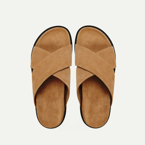 Sandali di Lusso in Vera Pelle con Cinturini Incrociati, Ciabatte Vintage Antiscivolo con Punta Aperta per Uomo Disponibili - Product Image 2