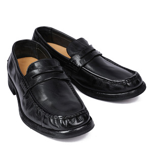 Zapatos de Vestir Negros de Cuero Genuino con Punta Redonda, Sin Cordones, Acolchados, para Todas las Temporadas, Suela de Goma, Entresuela de EVA, Envío Directo - Product Image 3