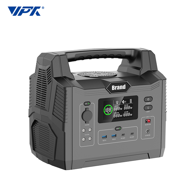 Portable Power Station 1500W-2000W Pure Sine Wave Lithium Ion MPPT External Battery Flashlight