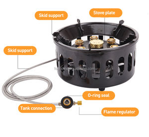Estufa de <span class=keywords><strong>siete</strong></span> estrellas al aire libre a prueba de viento fuerte estufa de fuego cabeza plegable Cocina - Product Image 1