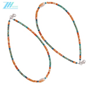 Naturale turchese Apatite spinosa ostrica tonda deads come gemma collana per l'amante e la famiglia scelta perfetta - Product Image 5