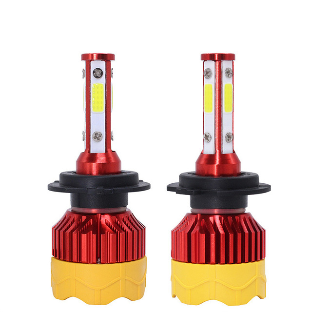 Factory Direct X7 C6 Series 4-Side Emitting H4 LED Headlight Bulbs High Power All-in-One Conversion Kit
