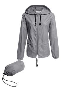 Vestes <span class=keywords><strong>de</strong></span> <span class=keywords><strong>pluie</strong></span> imperméables légères pour femmes, coupe-vent à capuche pliable pour l'extérieur - Product Image 1