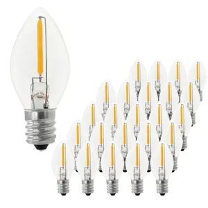 C7 LED-Glühlampe Edison-Lampe Innendekoration beleuchtung E12 0,6 W LED-Glühlampe