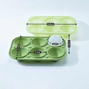 Bac à glaçons en silicone flexible et réutilisable, sans BPA, 6 cavités, avec couvercle anti-fuite, idéal pour congélateur, cocktails et whisky - Product Image 2