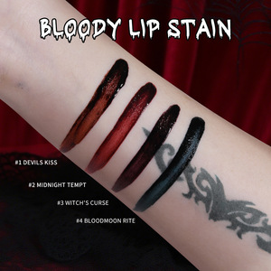 Set de Tintes Labiales Cosméticos Bloody Lip Stain, Kit de Maquillaje para Cosplay, Lápiz Labial Líquido Mate Oscuro, Tinte Labial de Larga Duración, Set de Tintes Labiales Mate Oscuros para Halloween - Product Image 5