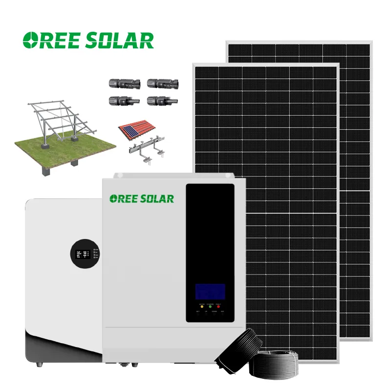 10kw Home Module Kit Panel Set Solar Generator System PV Power Solar Energy On Grid Price 10kw 12kw 10kva 20kw 100kw MPPT