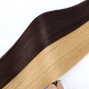 Extensiones de <span class=keywords><strong>Cabello</strong></span> Liso Tejido a Máquina, Paquetes de <span class=keywords><strong>Cabello</strong></span> Marrón y Rubio al por Mayor - Product Image 2