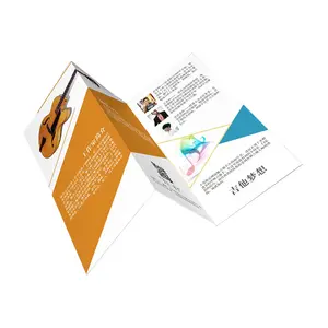 Tri Fold Flyers Printing Großhandel Full Color Custom Leaflet Printing