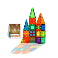 2024 juguetes educativos de alta calidad azulejos de construcción magnéticos 3D juego de bloques de construcción magnéticos transparentes