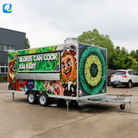 Remorque alimentaire mobile pour glaces molles avec fenêtre de service spéciale, cuisine de concession mobile pour centre commercial, boutique de desserts glacés éphémère