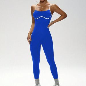Body Deportivo Sexy para Mujer, Estilo Europeo Americano, con Tirantes Finos, Espalda Descubierta, Nailon/Spandex, Antideslizante - Product Image 2