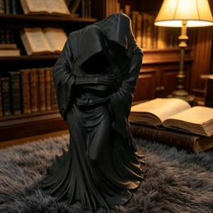 Estatua de Pareja Gótica Tallada en Cristal de Obsidiana Negra Natural, Figura de Amor para Decoración del Hogar en Halloween, Regalo - Product Image 1