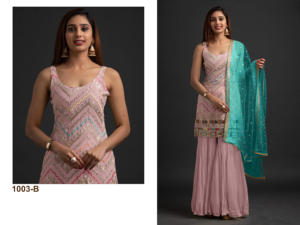 Traje Sharara de diseñador con Secuencia de bordado Traje paquistaní disponible a precio asequible de proveedor indio - Product Image 2