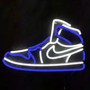 Пользовательские светодиодные кроссовки неоновый свет логотип 12 в 3D обувь световой знак рекламное украшение неоновый знак