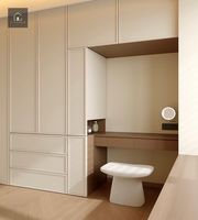 Meuble de toilette moderne de luxe sur mesure XINGRUO, organiseur de maquillage pour chambre, appartement, hôtel, villa, projet