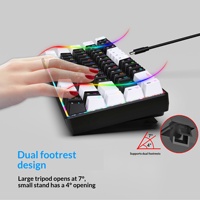 68-Key RGB Lighting PC Gaming Keyboard Mechanical 2.4Ghz Interface Type C Connection Three Modes with Keycap Product for Gamers