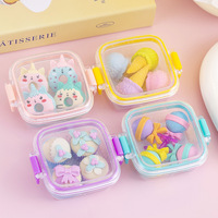 Bvew Art Boîte à lunch colorée et douce sans poussière Design Gomme Propre et confortable Accessoires pour crayons Fournitures scolaires
