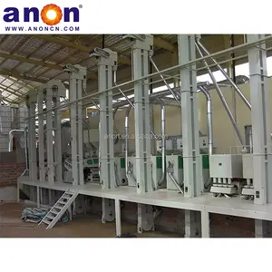 ANON 50-60 TPD Automatic Complete Rice Mill Plant Stable Function Electric Good Quality Large Automatic Rice Hulling Machine