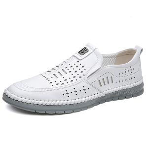 Sandalias de Hombre de Cuero Genuino con Punta Cerrada, Suela de Goma Transpirable, Zapatos Casuales - Product Image 5
