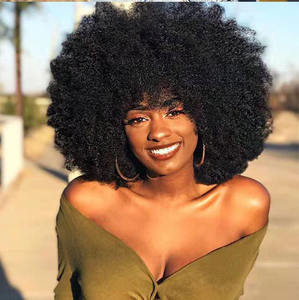 Perucas Afro Curtas Crespas de 12 Polegadas de Alta Qualidade para Mulheres Negras Peruca de Cabelo de Fibra Sintética Natural Sem Cola para Cosplay - Product Image 6