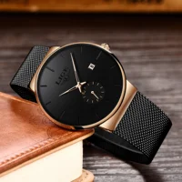 LIGE LG9969 Montre Simple Ultra-Mince Marque Tendance Homme Usine Luxe Étanche Sport Horloge Poignet Quartz Avec Boîte
