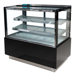 Chất Lượng Cao Thương Mại 1.2M Rộng Thép Không Gỉ Kính Hiển Thị Mát Tủ Lạnh Góc Phải Bánh Pastry Tủ Lạnh - Product Image 3