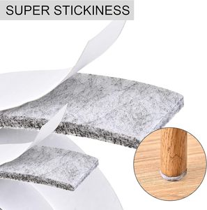 Rouleaux de patins de meubles en <span class=keywords><strong>feutre</strong></span> gris, bandes de <span class=keywords><strong>feutre</strong></span> autocollantes, rubans de <span class=keywords><strong>feutre</strong></span>, glisseurs de <span class=keywords><strong>chaise</strong></span> pour la protection des sols - Product Image 3