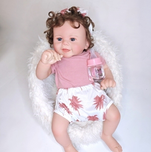 Muñeca <span class=keywords><strong>Reborn</strong></span> Vivienne de 20 Pulgadas Realista Sonriente Despierta Niña Pequeña de Silicona Realista Bebé Recién Nacido <span class=keywords><strong>Mini</strong></span> Juguete de Moda para Niñas - Product Image 6