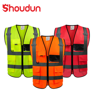 Confezione da 10 Gilet di Sicurezza Riflettenti ad Alta Visibilità per Lavori Stradali, Corsa, Rilevamenti e Guardie di Sicurezza, Abbigliamento di Sicurezza con Cerniere - Product Image 2