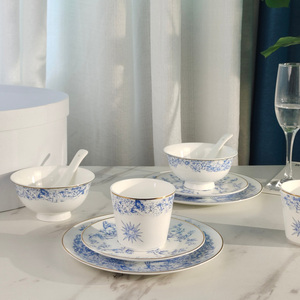 Juego de Vajilla de Porcelana China de 10 Piezas, Serie D Europea, Estrella de la Suerte - Product Image 4