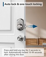 Serrure de porte intelligente en aluminium étanche IP54 à 20 broches avec clavier à code anti-regard indiscret pour porte en bois, Cloud 4AA Noir USB