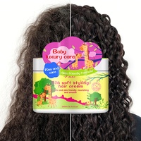 Krim Penata Rambut Anak Lembut Pelembap Alami untuk Rambut Lembut dan Mudah Diatur Mengontrol Keriting Lilin Rambut Melembapkan