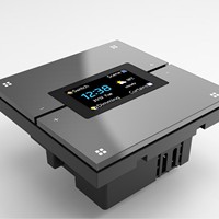 JBLYU Smart Life Interrupteur d'hôtel 4 voies en aluminium ZIGBEE Panneau de commande central marche/arrêt Durable 220V Max. Tension 10A Direct usine