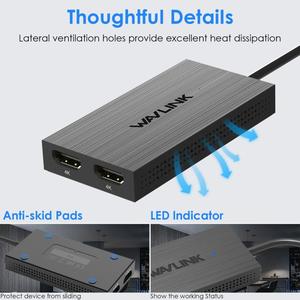 <span class=keywords><strong>Adaptador</strong></span> de Pantalla WAVLINK WL-UG6902H USB-A y USB-C / Tipo-C a Doble HD-MI 4K 60Hz - Product Image 5