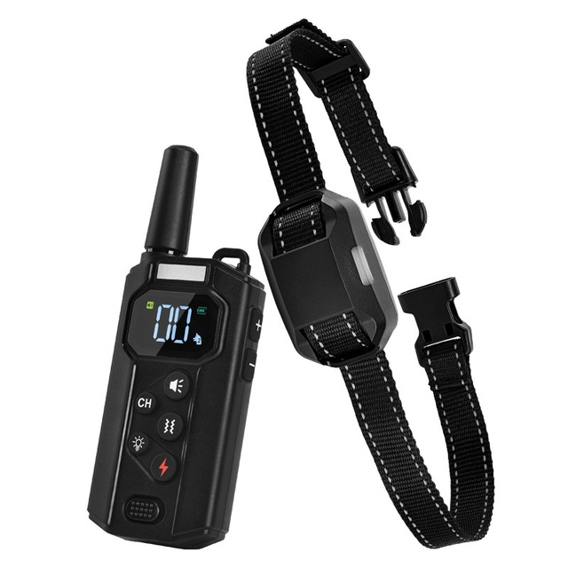 Smart Remote Control Dog Training Anti-Barking Electric Shock Collar with Vibration Training Model PB01