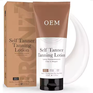 Usine OEM Lotion de bronzage sans soleil végétalienne Soin de la peau hydratant teint bronze de blé Crème de bronzage raffermissante légère pour le corps - Product Image 6