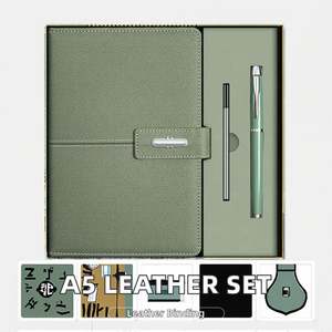 Set de Papelería Promocional A5 con Cuaderno de Tapa de Cuero y Bolígrafo para Regalos Personales o Empresariales - Product Image 2