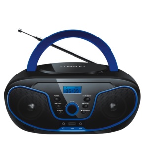 Radio FM portable de bureau avec écran LCD, Boombox Bluetooth, lecteur <span class=keywords><strong>CD</strong></span> 5.0, avec poignée - Product Image 1
